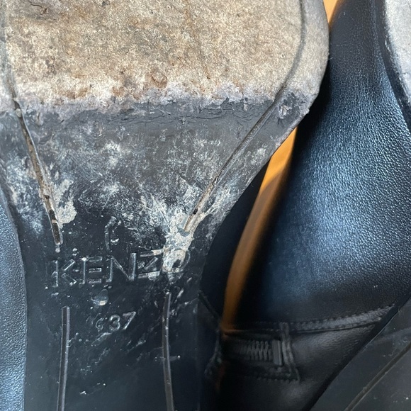 Kenzo leather black ankle boots - Picture 5 of 9